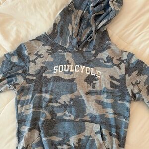 SoulCycle Blue and Gray Camouflage Hoodie